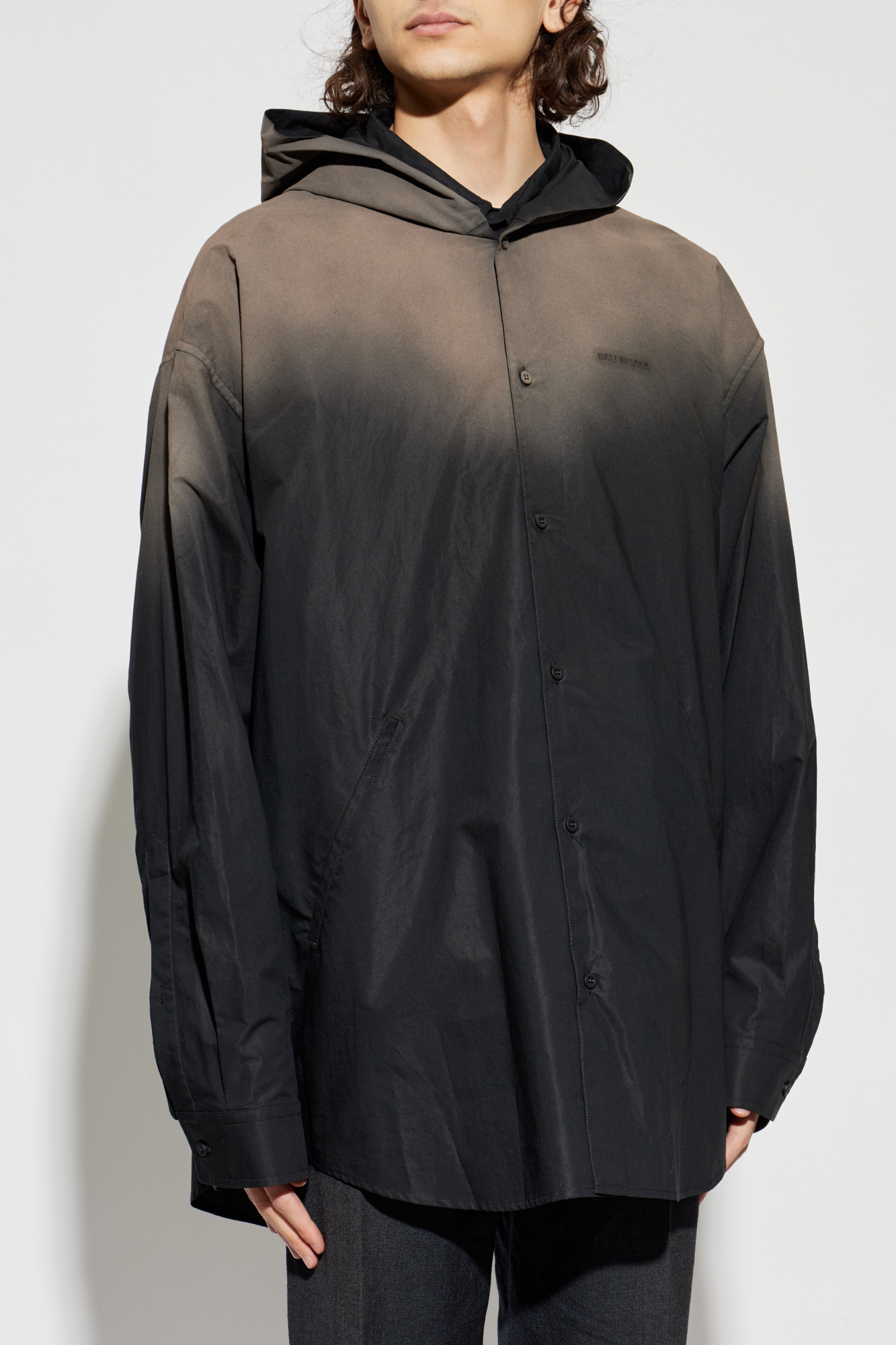 Balenciaga 'Oversize' shirt with hood | Men's | Vitkac
